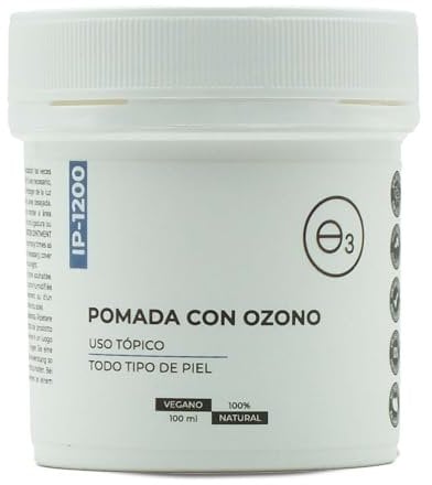 OZONO D'OR - Pomada Desinfectante, Cicatrizante y Regeneradora 100% Natural ECO con Ozono IP-1200 Para Piel Atópica, Psoriasis, Dermatitis, Quemaduras, Hemorroides | Crema Sabañones