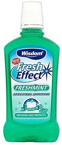 WISDOM 500ml Fresh Effect Freshmint Antibacterial Mouthwash