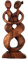 GURU SHOP Holzfigur, Statue, Deko Objekt Feng Shui 30 cm - Tanzpaar/Dunkelbraun, Dekoobjekte