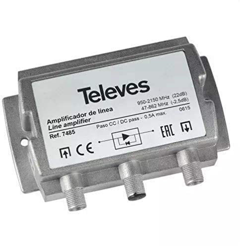 Televés Amplificateur UHF/FI G-2,5/20dB + DC 1E/1S 1Canal 7485