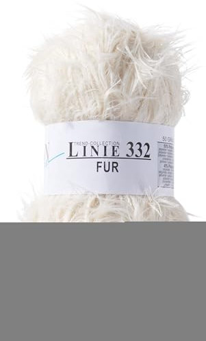 ONline Wolle Fur Linie 332 Strickwolle 50g 70m Nadelstärke 6-7 Ganzjährig Handwäsche 40°C Pullover Gr. 40 = 650g 55% Polyester 45% Polyamid Farbe 01