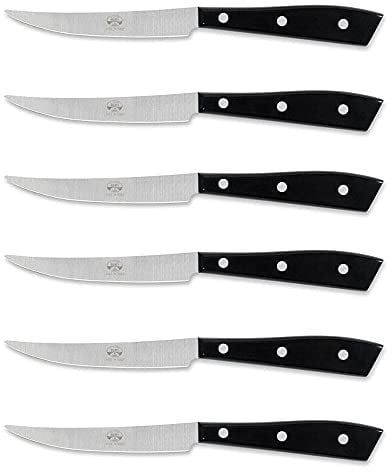 Coltellerie Berti Compendio Lucido Set 6 Coltelli Tavola Nero