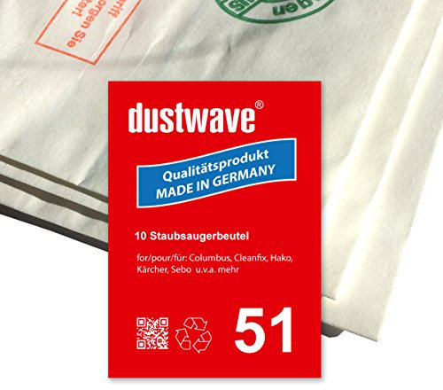 Sparpack - 10 Staubsaugerbeutel passend für Ecolab Floormatic 360 Staubsauger - dustwave® Markenstaubbeutel - Made in Germany