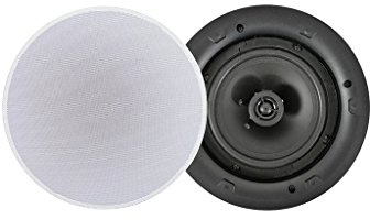 Adastra | Two Way Ceiling Speaker with Discreet Low profile Design and Magnetic Frameless Grille | White 6.5 Main Driver