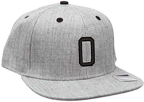 MSTRDS Unisex Letter Snapback O Baseball Cap, O Heather Grey, Large