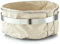 Zeller 27248 Brotkorb mit Beutel, Metall/Baumwolle, beige, 22 x 22 x 10,8 cm, small