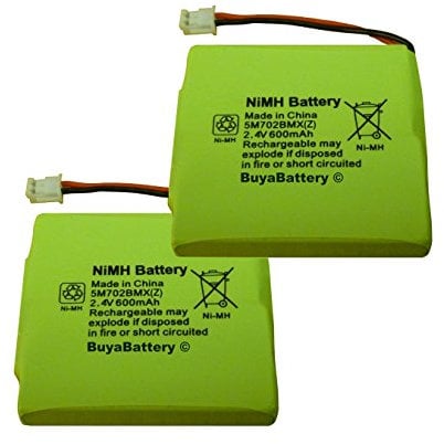 2 x New BuyaBattery Replacement Batteries for BT Verve 450 and 410 Cordless Phones 5M702BMX 2.4V 600mAh NiMH (Ni-MH)