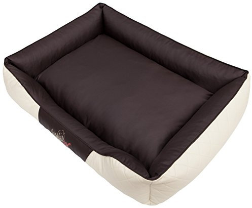 DOGGY Hobbydog R3CEPBEB7 Hundebett/Sofa/Korb Cesar Perfect Kunstleder, Kodura, beige/braun, Größe R3, 95 x 73 x 23 cm