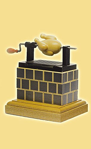 Rudolphs Schatzkiste Räucherofen mit Grillhänchen Höhe= 10cm NEU Rauchen Rauchfigur Rauchmann Räucherfigur Räucherkerze Smoker Kerze Figur Mann Holz Seiffen Erzgebirge Holz Schnee Dekoration