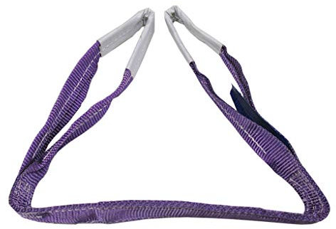 1T 5M Duplex Web Sling - 60MM Purple Strap Hoist Lifting Strop 1000KG