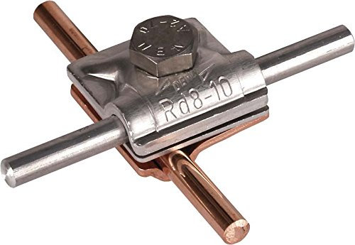Dehn 390657 – Dreistockklemme MV Metall 8 mm kupfer/Aluminium
