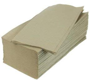 5000 Papierhandtücher natur 25x23 cm ZZ-Falz recycling 1-lg. hellgrau