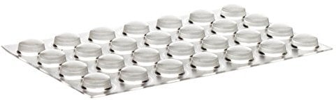 Home Xpert 28 Stück Schutzpuffer Clear Linse, Anschlagpuffer, Möbelpuffer, Anschlagdämpfer, transparent, selbstklebend, Ø 11,1 mm, Höhe: 5,0 mm