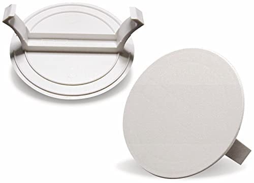 f-tronic Feder-Steckdeckel für Gerätedose mit Schraubabtand 60mm, E109A, Inhalt: 50, Stück, Weiß