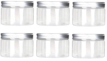 6PCS 120ml récipients cosmétiques en plastique avec des bouchons en aluminium crème boîte de lotion pommade bouteille bouteille de maquillage