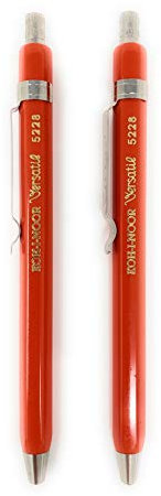 Koh-I-Noor Set de 2 porte-mine 5228CL, en métal Rouge
