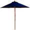 BrackenStyle Wooden Garden Parasol – Pully Operated and Machine Washable Garden Umbrella (Blue)