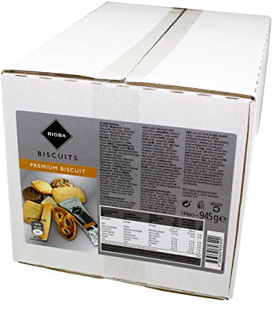 Pantalla Rioba Biscuits Mix, mezcla Premium para galletas, galletas, suplemento café, 7 diferentes variedades, 144 pcs