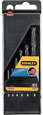 Cassette con 6 brocas HSS-R para metal - Unid: 6