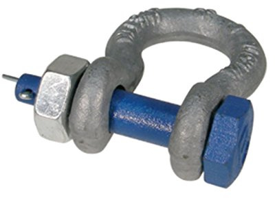 LightmaXX Safety Schäkel 2T, Hochfester Vergütungsstahl, Feuerverzinkt, Blau Lackiert, Inklusive Mutter und Splint, Belastbarkeit bis 2 Tonnen, Ideal für Licht-Equipment, BGVC1