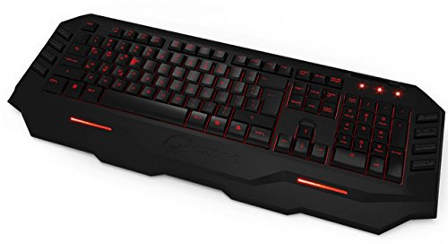 Ozone Gaming Blade -OZBLADEGR- Teclado Gaming Membrana, Iluminación Dual, Numérico, Layout Alemán, Negro