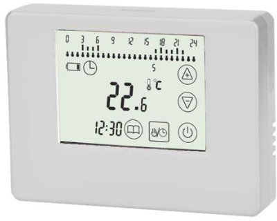 SM-PC®, Thermostat Touchscreen Ivory, Aufputz, potentialfreier Ausgang, Batteriebetrieben,für Fußbodenheizungen mit 2-Draht Verkabelung geeignet #769