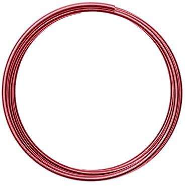 Vaessen Creative Fil métallique Flexible en Aluminium pour Loisirs créatifs, compositions Florales, Fabrication de Bijoux et modélisme Rouge 6.6 ft / 2 m x 0.16in / 4 mm