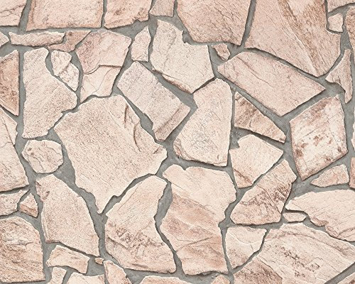 Livingwalls Klebefolie Stein 0,52m x 2,50m creme beige Möbelfolie selbstklebende Tapete Made in Germany 955751