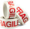 Nastro adesivo per imballo con scritta FRAGILE 48 mm x 66 mt 6 rotoli