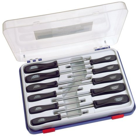 Draper 53515 Expert Mechanics Pattern Tx-Star Security Driver Set, T6T-T40T, 11 Pieces , Blue
