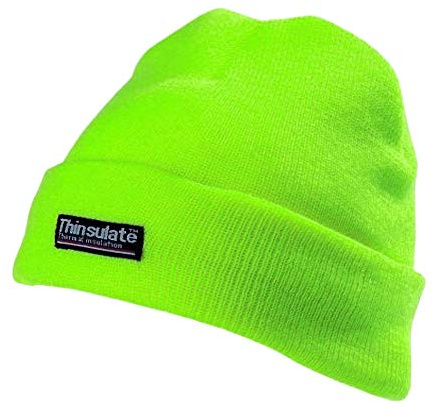 Yoko Unisex Hi-Vis Thermal 3M Thinsulate Winter Hat (One Size) (Lime)