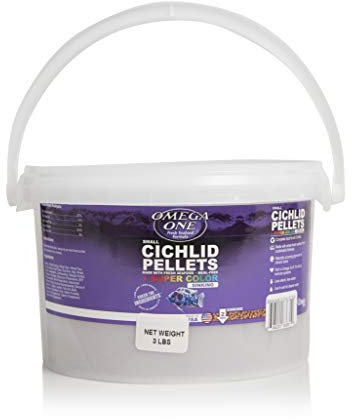 Omega One Super Color ZWERGBUNTBARSCH Pellets klein sinkend, 3 Lbs