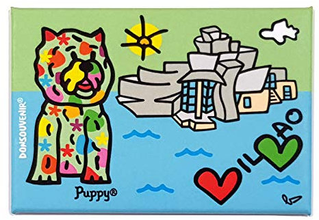 DONSOUVENIR MAGNETICO Puppy Bilbao Corazones IMAN