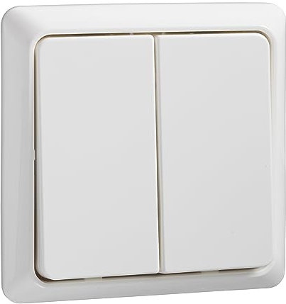 Schneider Electric Elso Doppeltaster, Unterputz, 42V/1A, Renovierung, reinweiss, Artikelnummer 506194