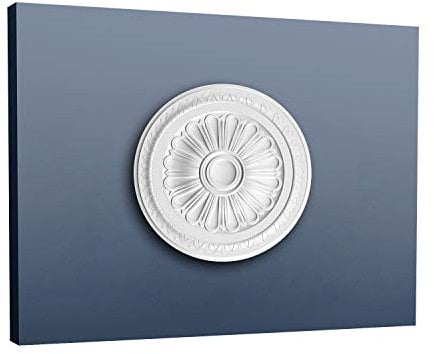 ORAC R14 Ceiling Rose Rosette Medallion Centre quality polyurethane classic leaf decor white | 33 cm = 13 inch diameter