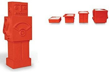 Robo Cup - Set of 4 stacking measuring cups - Red Robot