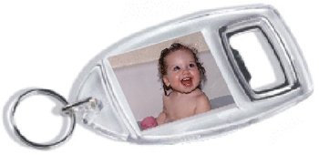Bottle Opener Blank Keyring ready to take your own insert - pack of 10
