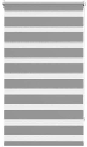 vidaXL Zebra blind 70.9x120 cm Fabric Width 66.7 cm grey