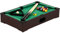 GAMES PLANET Mini Billard Nano avec Accessoires (2 queues, Boules, Triangle, Craie), 3 décors, Dimensions : 51 x 31 x 10 cm, décor Bois foncé