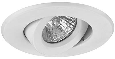 NICOR Lighting 4 inch White Recessed Gimbal Trim for MR16 Bulb (14558WH) - (Bulb Not Included)