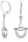 Equestrian Equine Pferdegeschenk Cowgirl Leverback Hängende Trense Pferdeohrringe Westernschmuck Für Frauen Teenager Polierter Abschluss .925 Sterling Silber