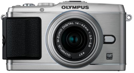 Olympus E-P3 Kit Compact hybride 12,3 Mpix Argent + objectifs EZ-M1442 II R