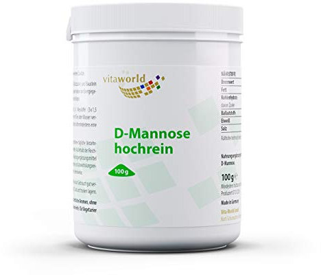 vitaworld D-Mannose pur 100g, 100% Hochreine D-Mannose aus Mais ohne weitere Zusätze