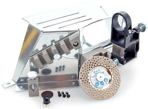 Kaindl Schärfstation KSS mit Diamant-Schleifscheibe mit Kerbe