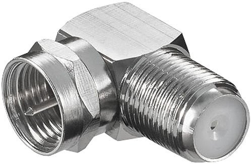 esoSAT Sat Kabel Winkelstecker: Sat-Kabel-Adapter F-Stecker auf F-Buchse, 90° abgewinkelt, schraubbar (Antennen Adapter, Stecker Kupplung, Anlage)