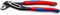 KNIPEX Alligator Wasserpumpenzange mit schlanken Mehrkomponenten-Hüllen, mit integrierter Befestigungsöse zum Anbringen einer, 88 02 250 T