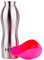 H2O4K9 Stainless Steel Dog Water Bottle and Travel Bowl, Large, 700 ml, Perfect Pink