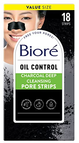 Biore Deep Cleansing Pore Charcoal Strips, 18 Count