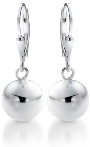 Silver Ball Earring with secure lock