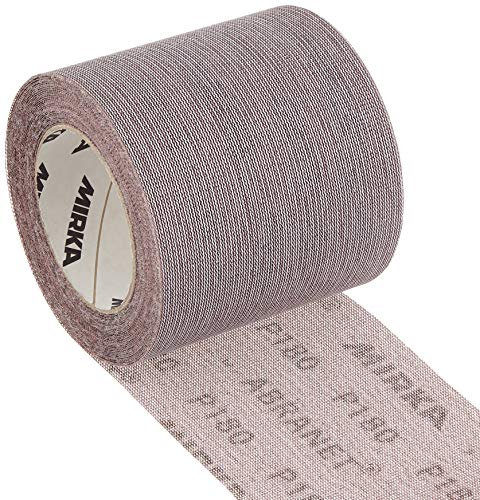 Mirka Abranet Netz-Schleifrolle 115 mm x 10 m Klett/Korn P180 / 1 Rolle/zum Schleifen von Holz, Spachtel, Lack, Kunststoff / 545BY001183R